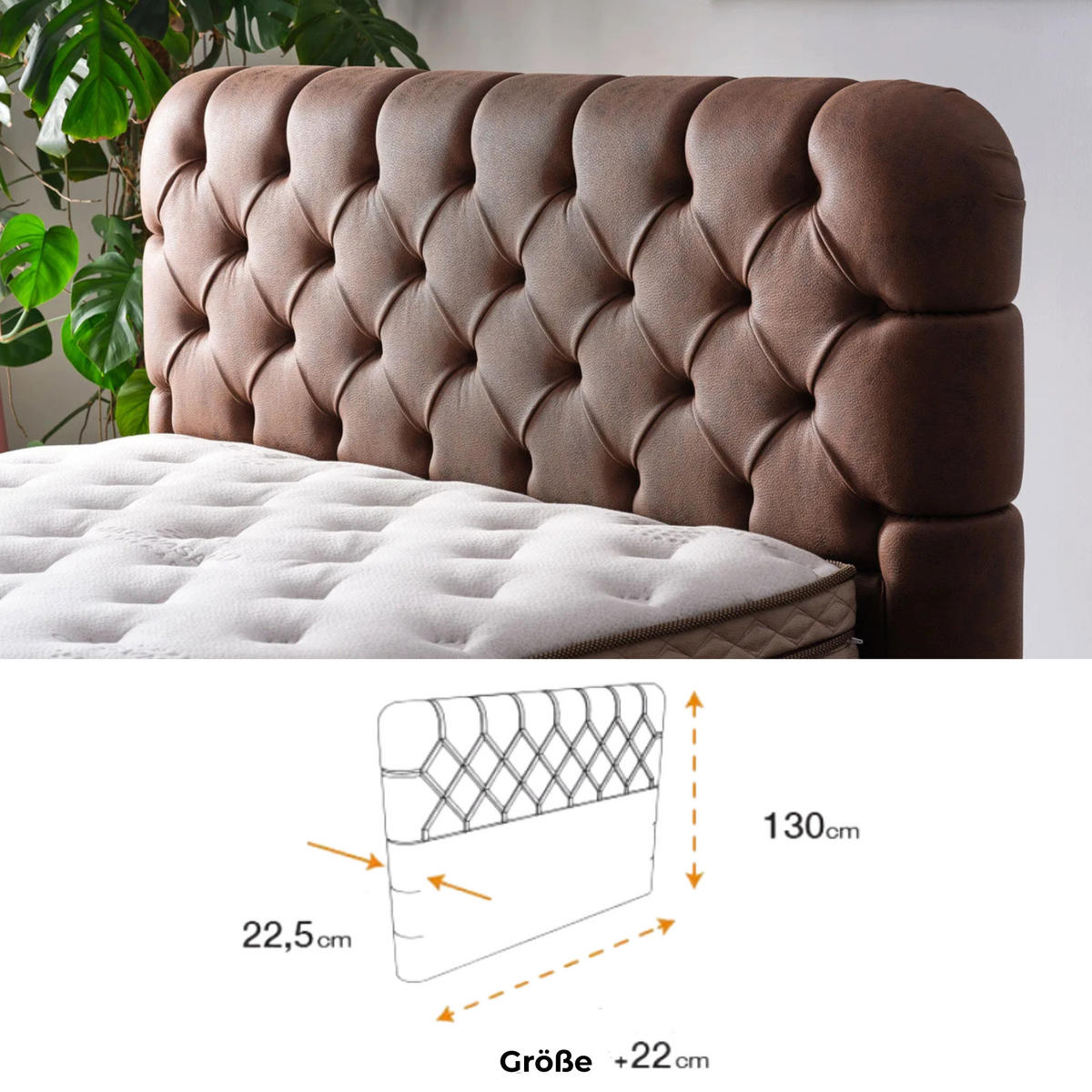 BOXBETT Comfizone Set 140x200 - Braun, Holz/Metall (140/200cm) - Bambi