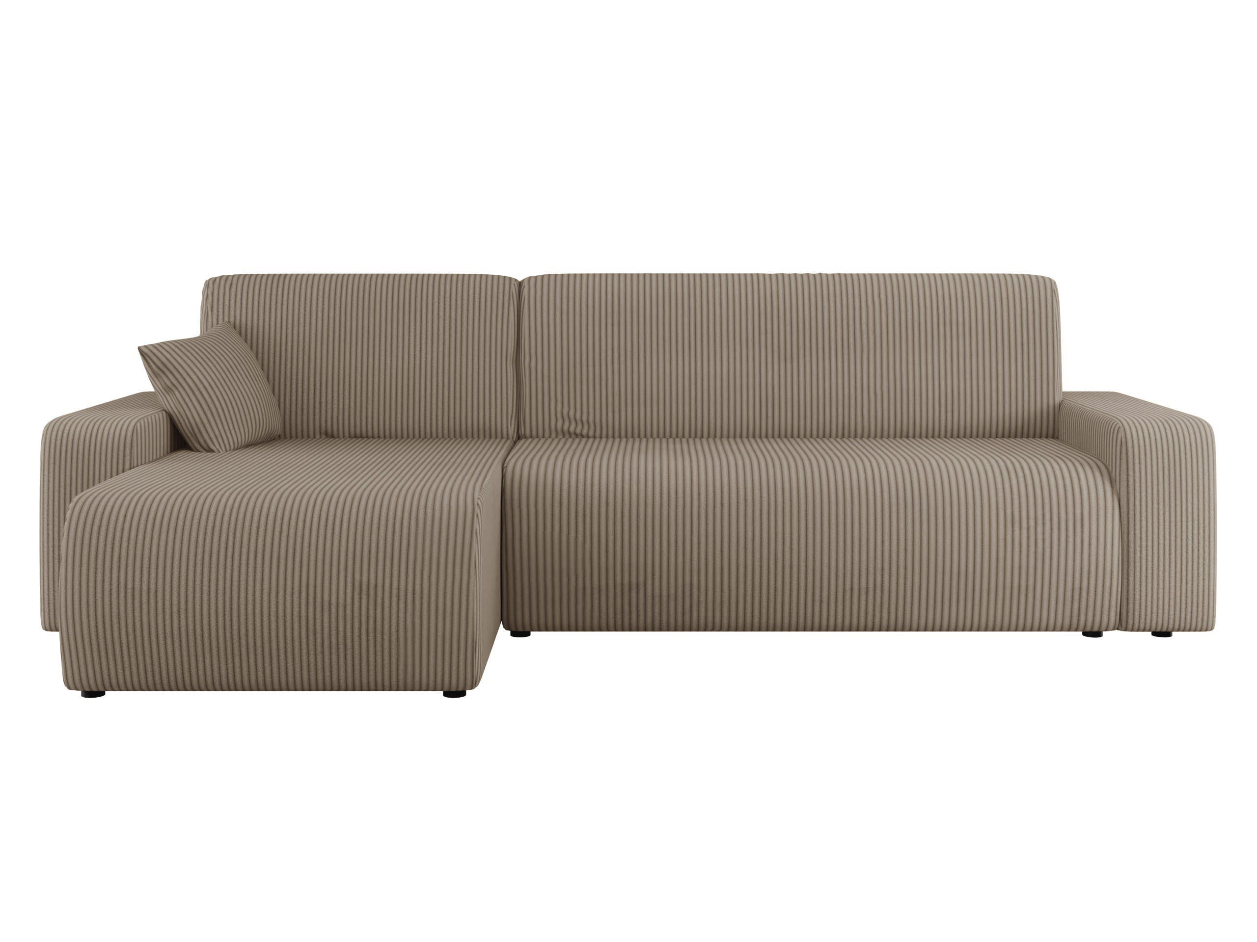ECKSOFA Piano L Cord - Schwarz/Naturfarben, Holz/Kunststoff (244/145cm) - MIRJAN24