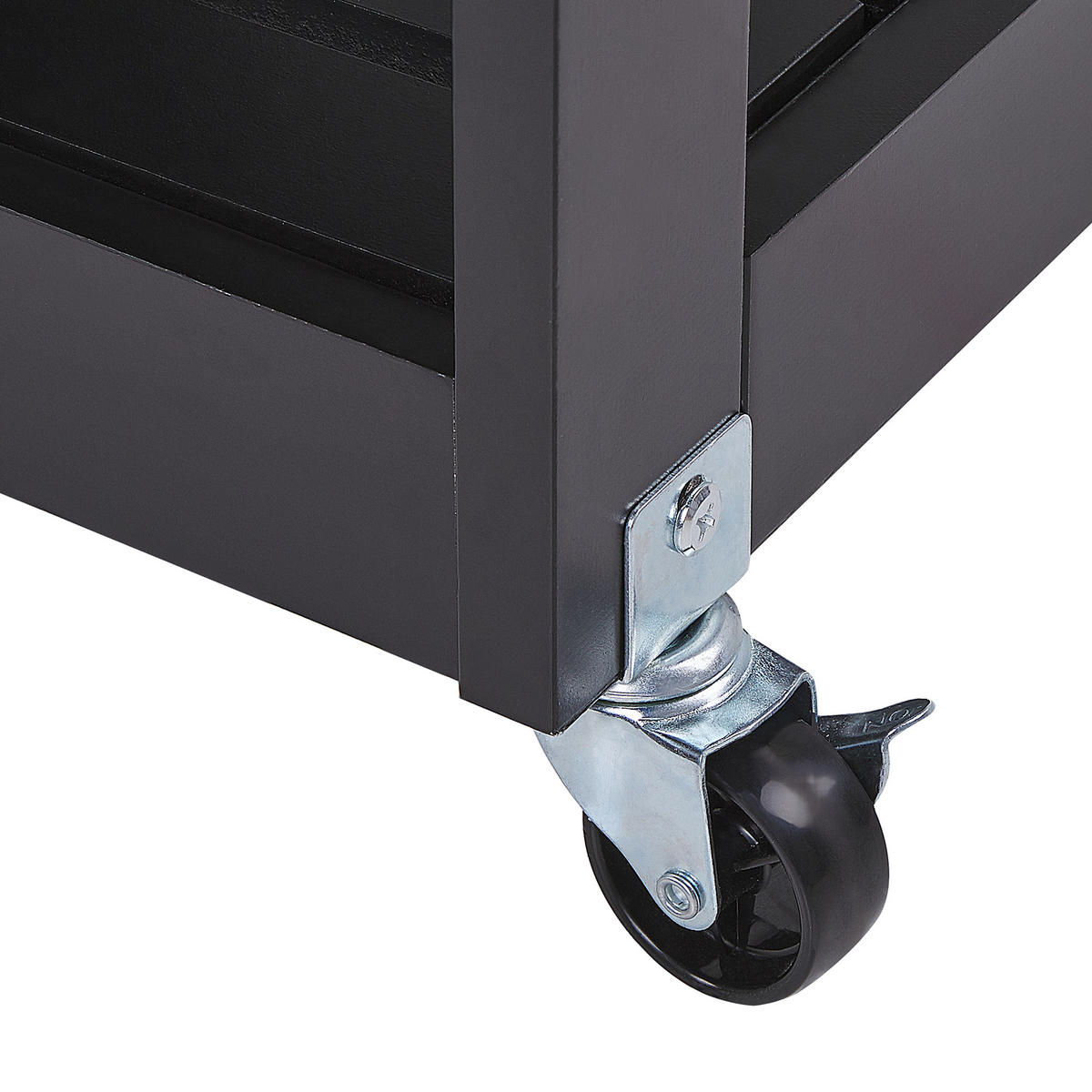 SERVIERWAGEN Schwarz Trapani - Hellbraun/Schwarz, Holzwerkstoff (75/87/44cm) - Beliani
