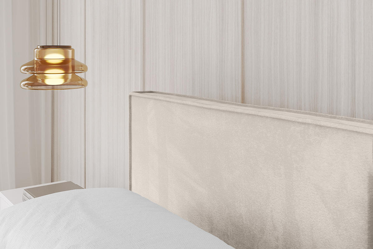 POLSTERBETT mit Bettkasten und Lattenrost, Bett mit Matratze H3/H4 - EMMI-V1 180x200 Beige - Beige, Holzwerkstoff/Textil (180/200cm) - ALTDECOR