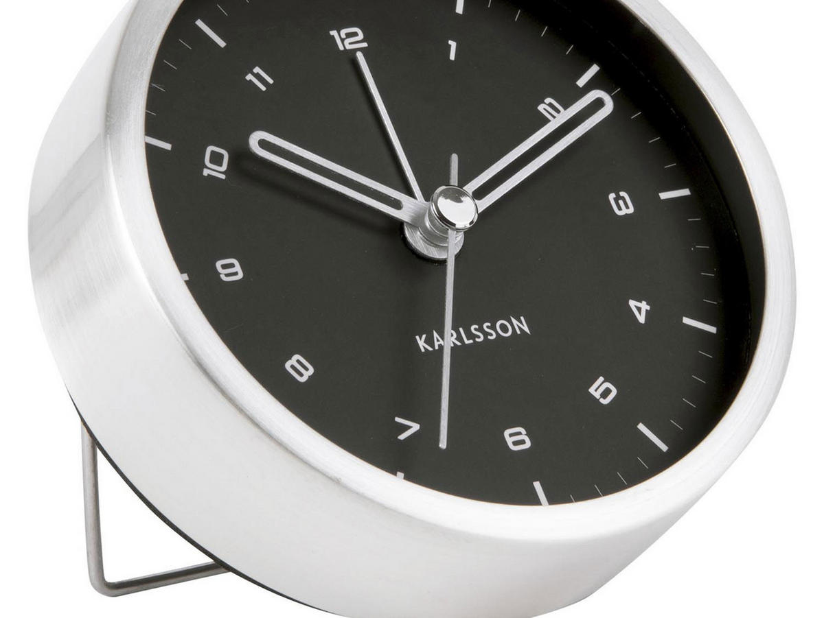 WECKER Weiß 9/9 cm - Weiß, Metall (9/9/3cm) - KUNSTLOFT
