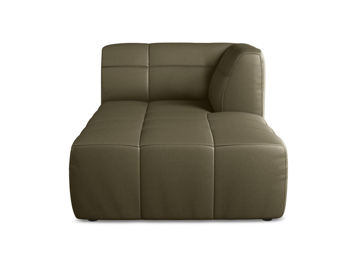 SOFAELEMENT Rechts Kunstleder Grün - Schwarz/Olivgrün, Holzwerkstoff/Kunststoff (101/77/175cm) - Makamii