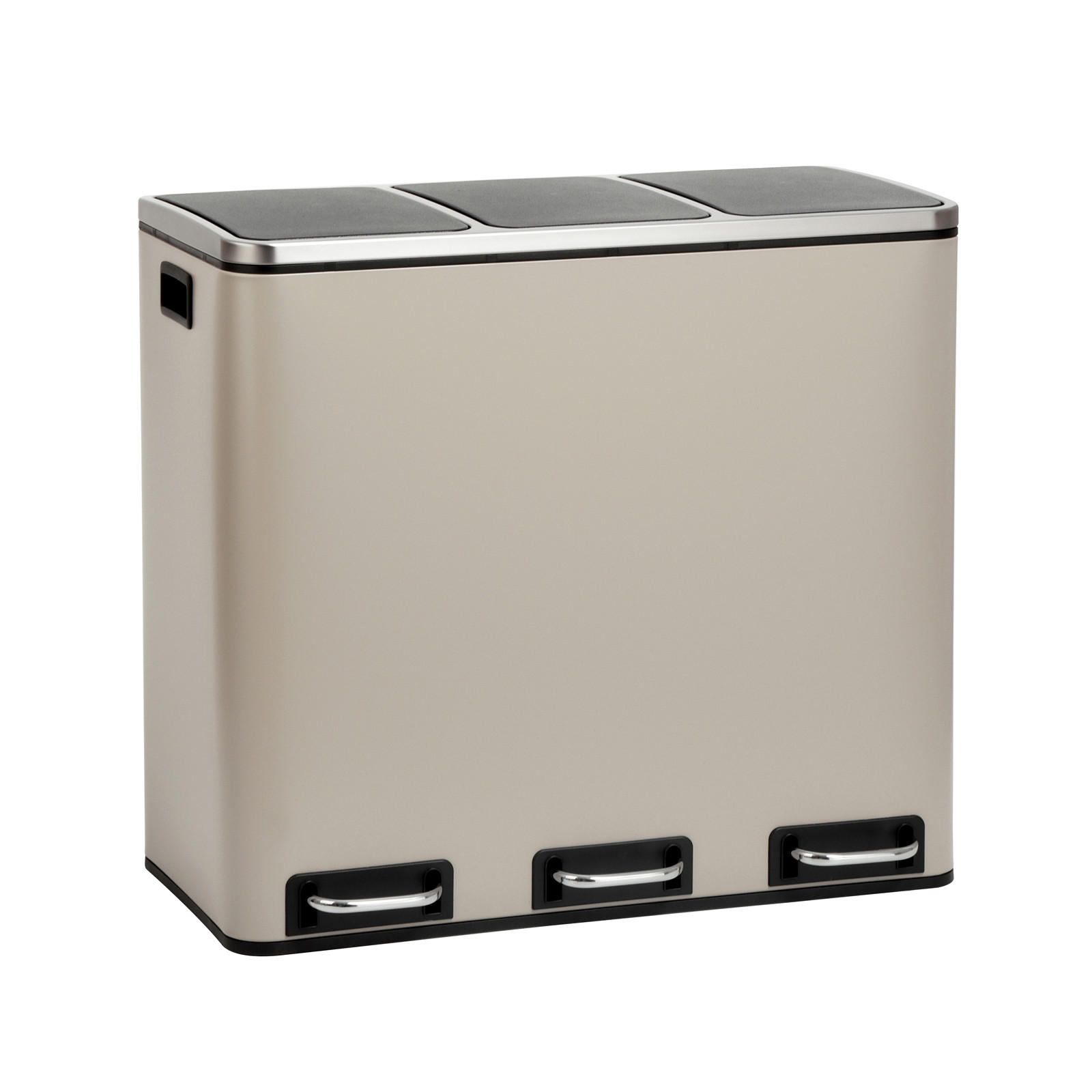 MÜLLEIMER TM3X18 - Taupe, Metall (34/56/61cm) - SVITA