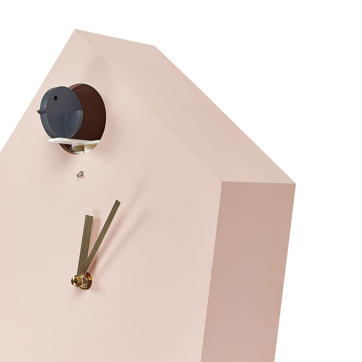 WANDUHR Rosa/Gold/Schwarz Arbaz - Pink/Goldfarben, Holzwerkstoff (24/63/10cm) - Beliani