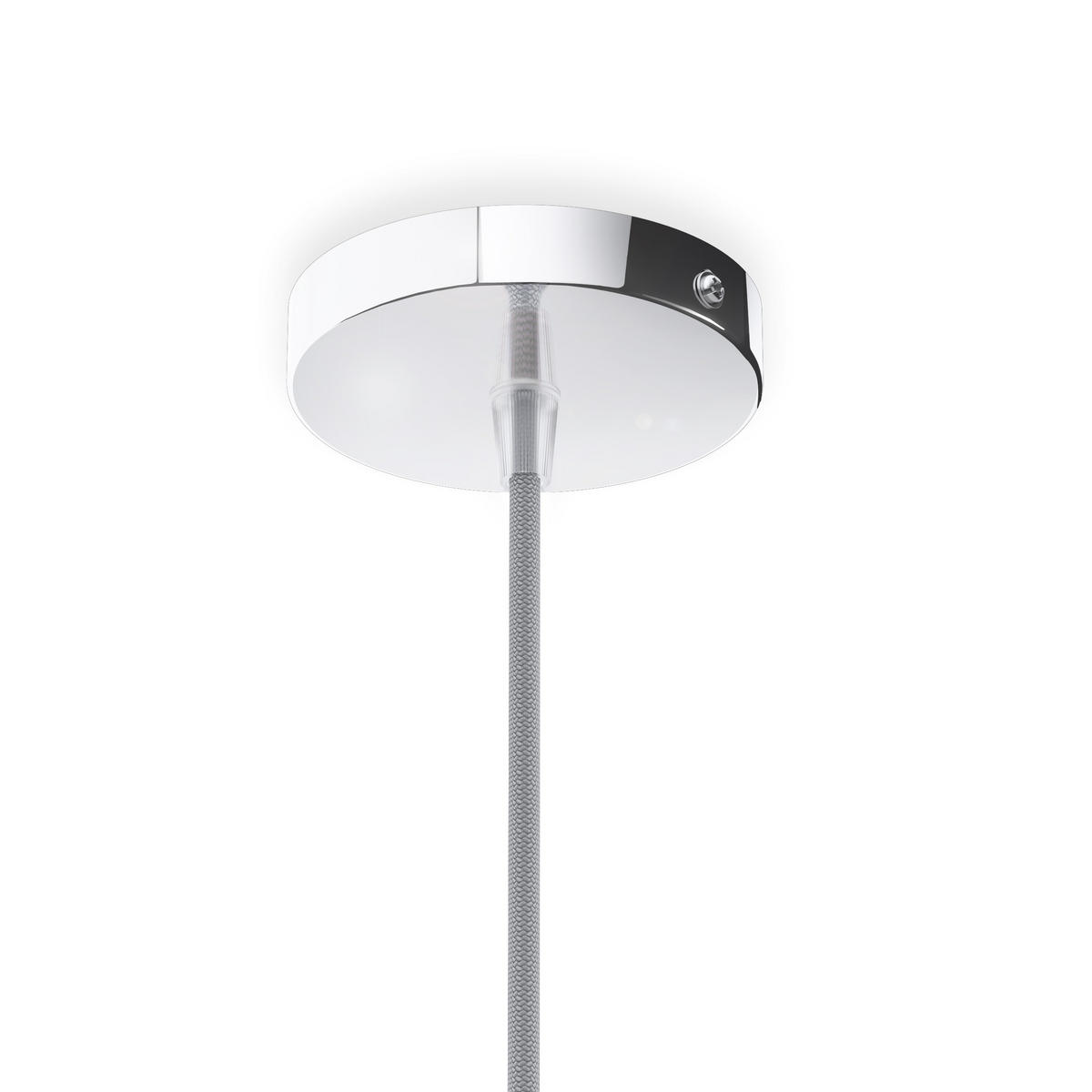 PENDELLEUCHTE ELISA grey chrome 15 W - Chromfarben, Metall (10/10/2cm) - Rendl