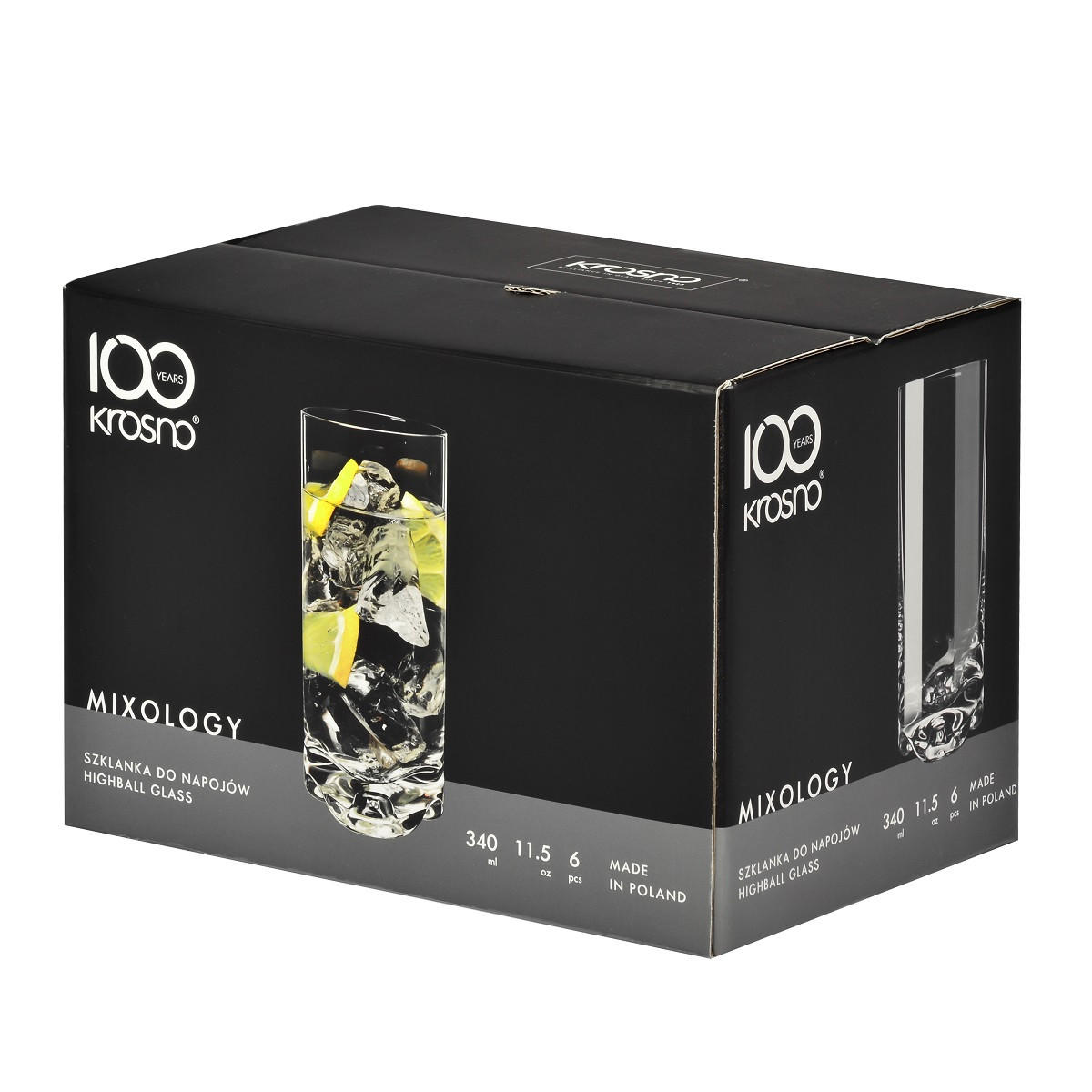 LONGDRINKGLÄSER, 6er-Set, 340 ml - Transparent, Glas (0.34L) - Krosno Glass