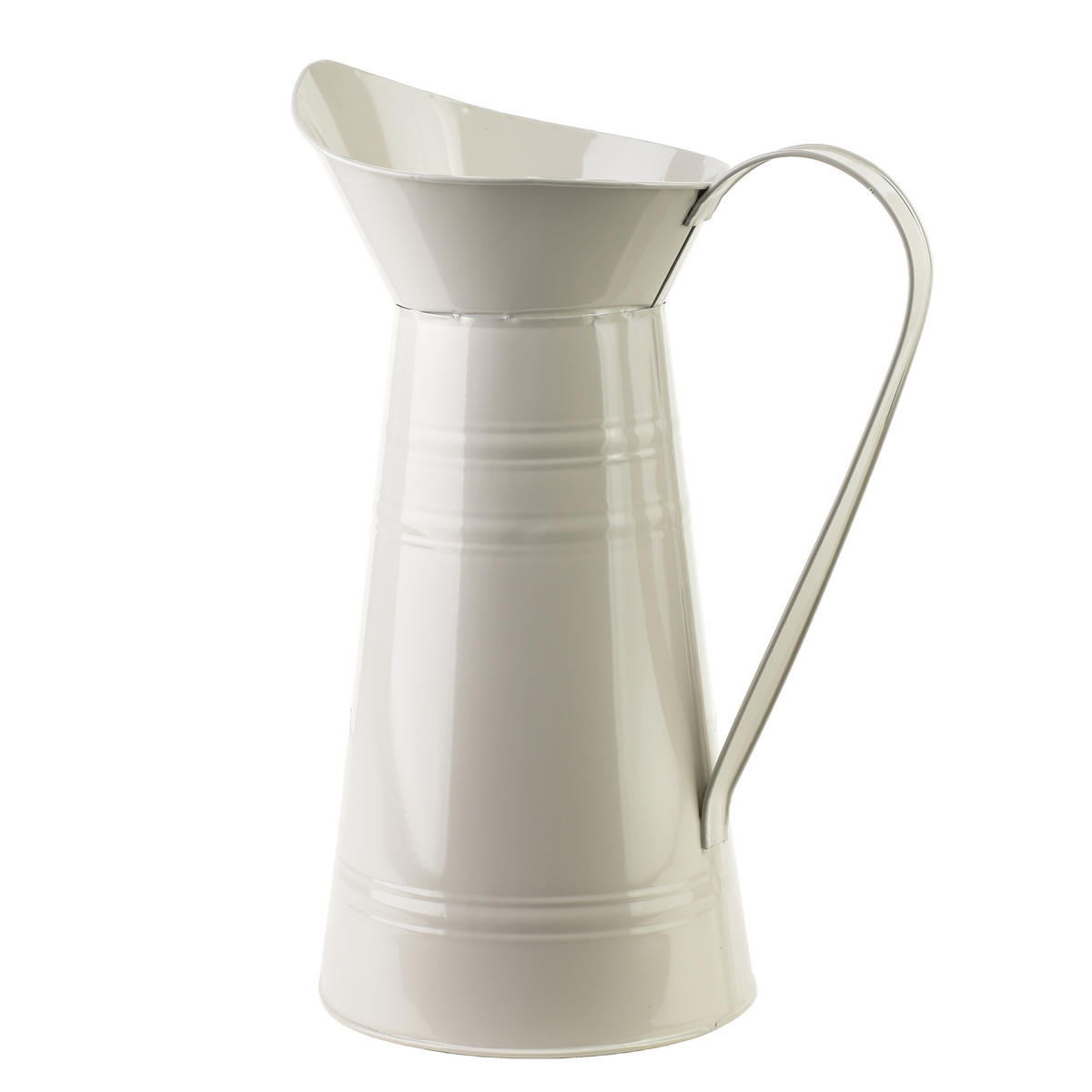 VASE Roger Weiß 27x17xh38,5 cm Metall - Weiß, Metall (38.5cm) - Mondex