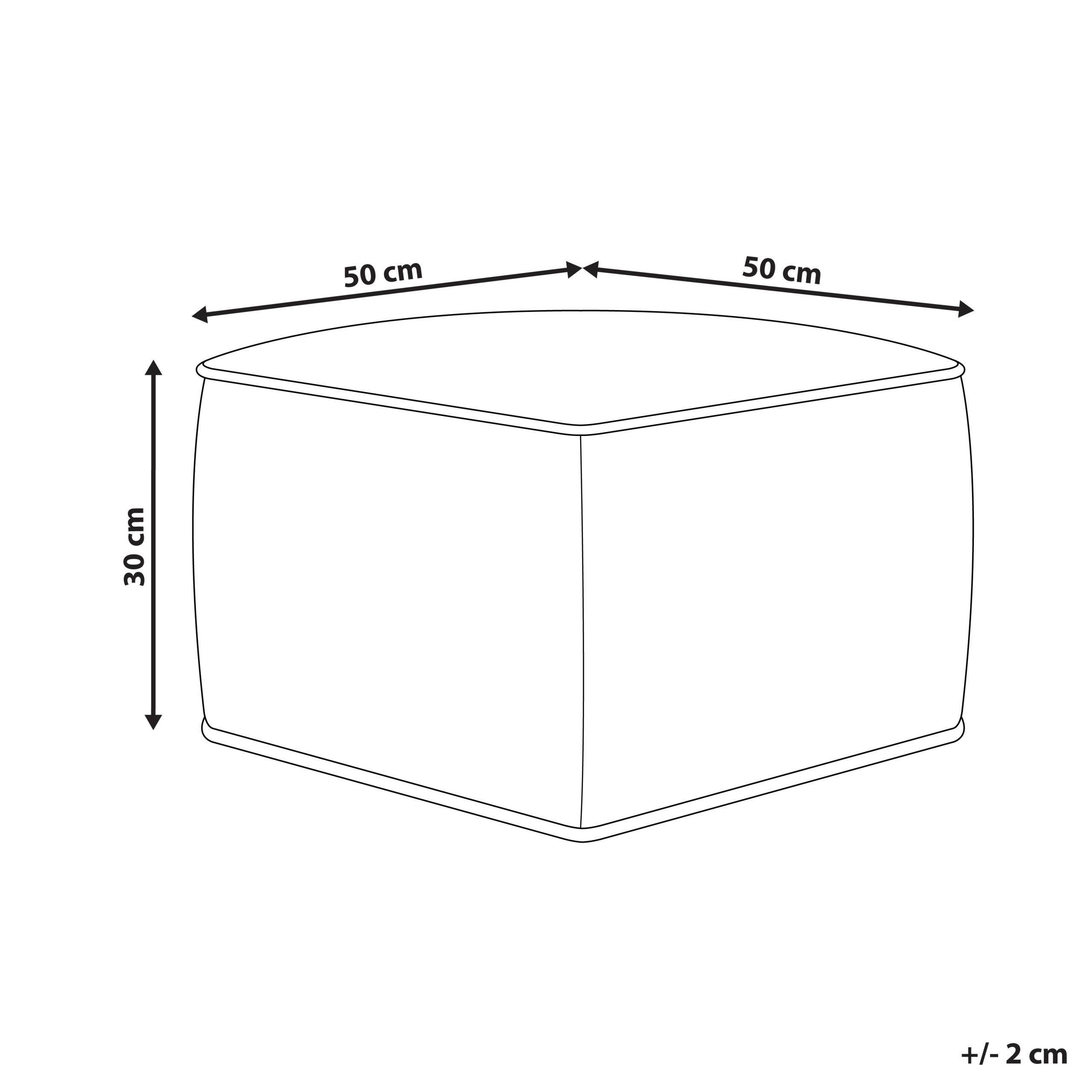 Beliani Pouf Beige 50x30x50 cm