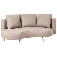 GARTENSOFA 3-Sitzer rechtsseitig Beige Parori - Beige, Textil (210/95/104cm) - Beliani