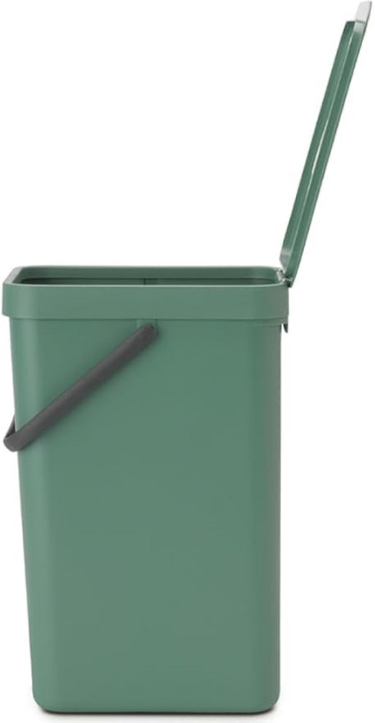 MÜLLEIMER Mit Stay Open Deckel 16 Liter 40 x 27,9 x 22 cm Kunststoff Dunkelgrün - Grün, Kunststoff (27.9/40/22cm) - PROREGAL