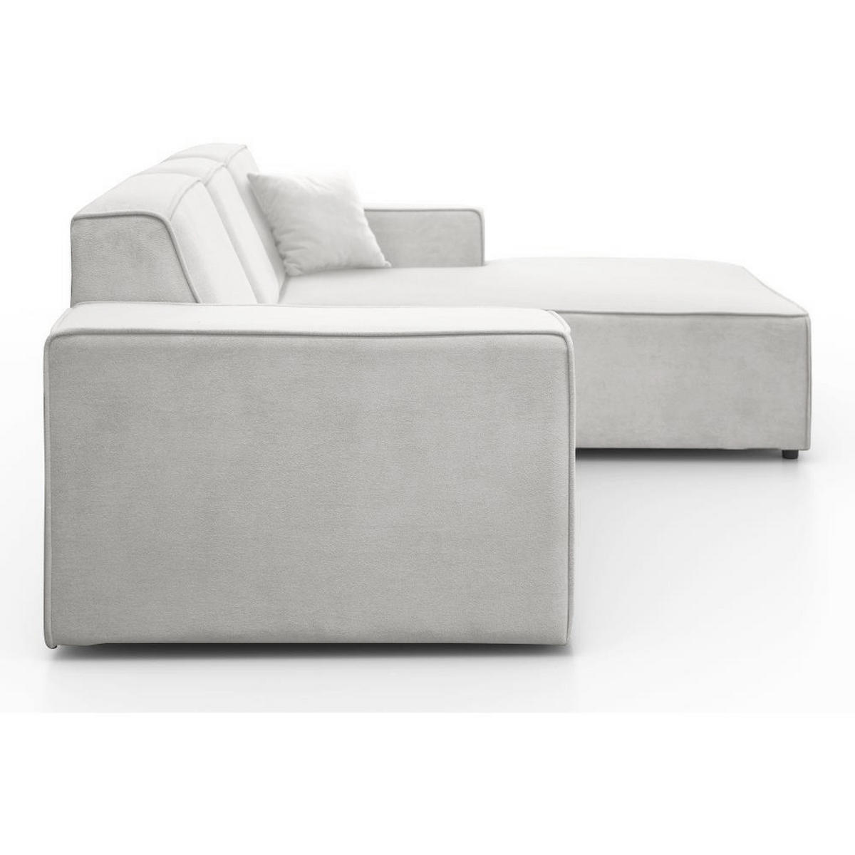ECKSOFA ohne Schlaffunktion Pedro L beige rechts - Beige/Schwarz, Kunststoff/Textil (267/170cm) - Beautysofa