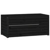 GARTENBOX Schwarz 101x50,5x46,5 cm Massivholz Kiefer - Schwarz, Holz (101/46.5/50.5cm) - furnicato