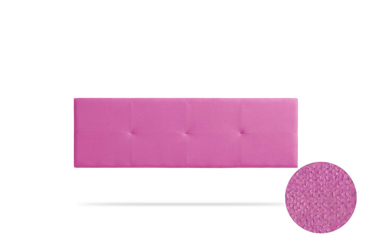 KOPFTEIL gepolstert ALTEA Aqualine 130x50x5 cm - Fuchsie - Moonia - Rosa, Holz (130/5/50cm)