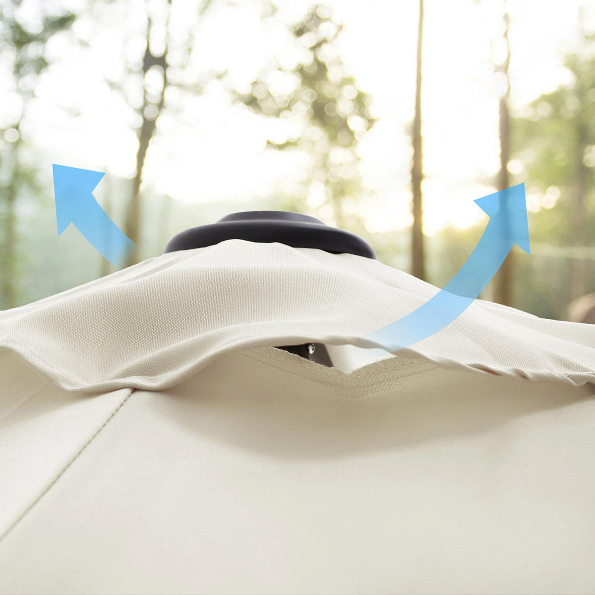 AMPELSCHIRM - Beige, Textil (290/290cm) - Hansiro