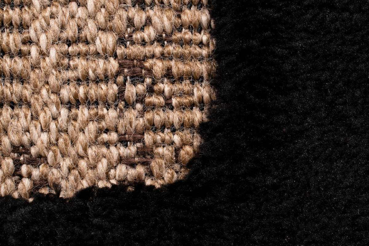 TEPPICH mit Juteoptik schwarzem grafischem Palma 200x290 cm - Schwarz, Textil (200/290cm) - Nazar Rugs