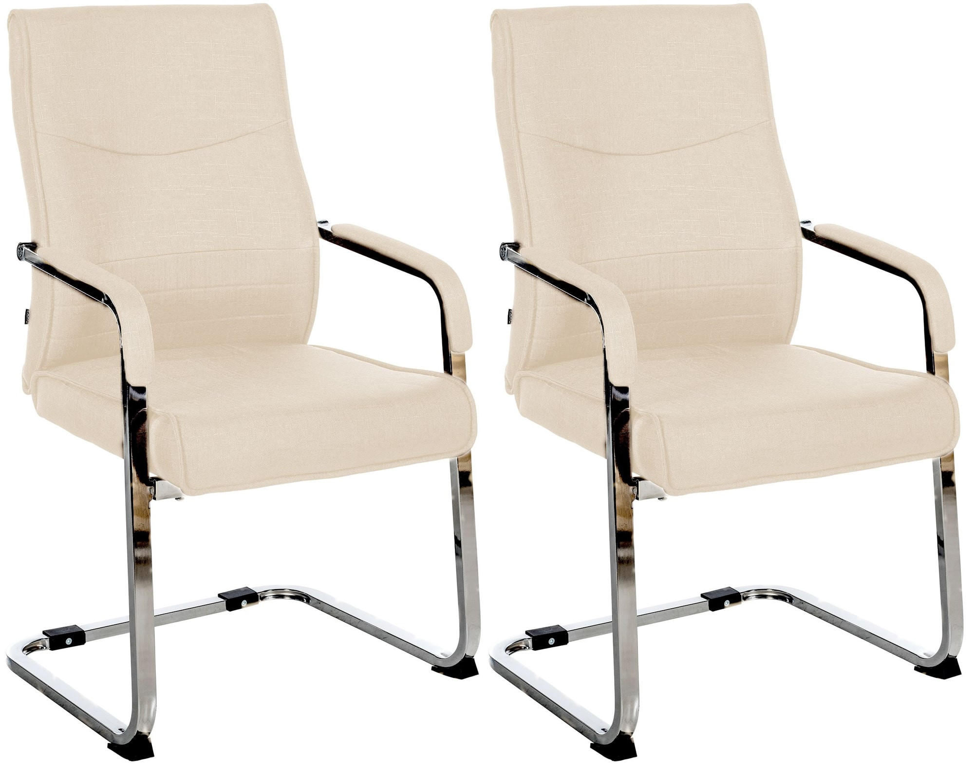 SCHWINGSTUHL 2er Set Stoff creme - Creme, Textil/Metall (55/88/60cm) - CLP