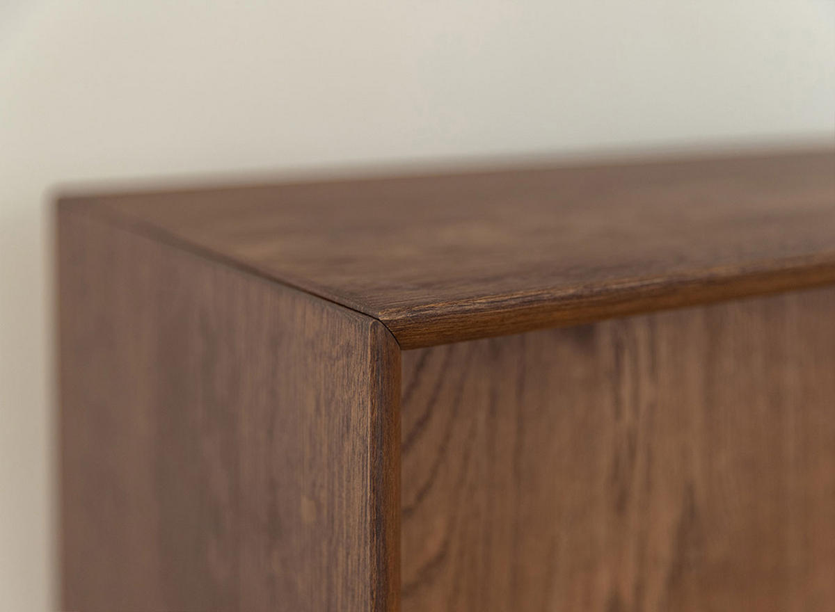 LOWBOARD Modern Loft Eiche Tabak 200 / 50 / 52cm - Eichefarben/Dunkelbraun, Holz (200/52/50cm) - Feldmann-Wohnen