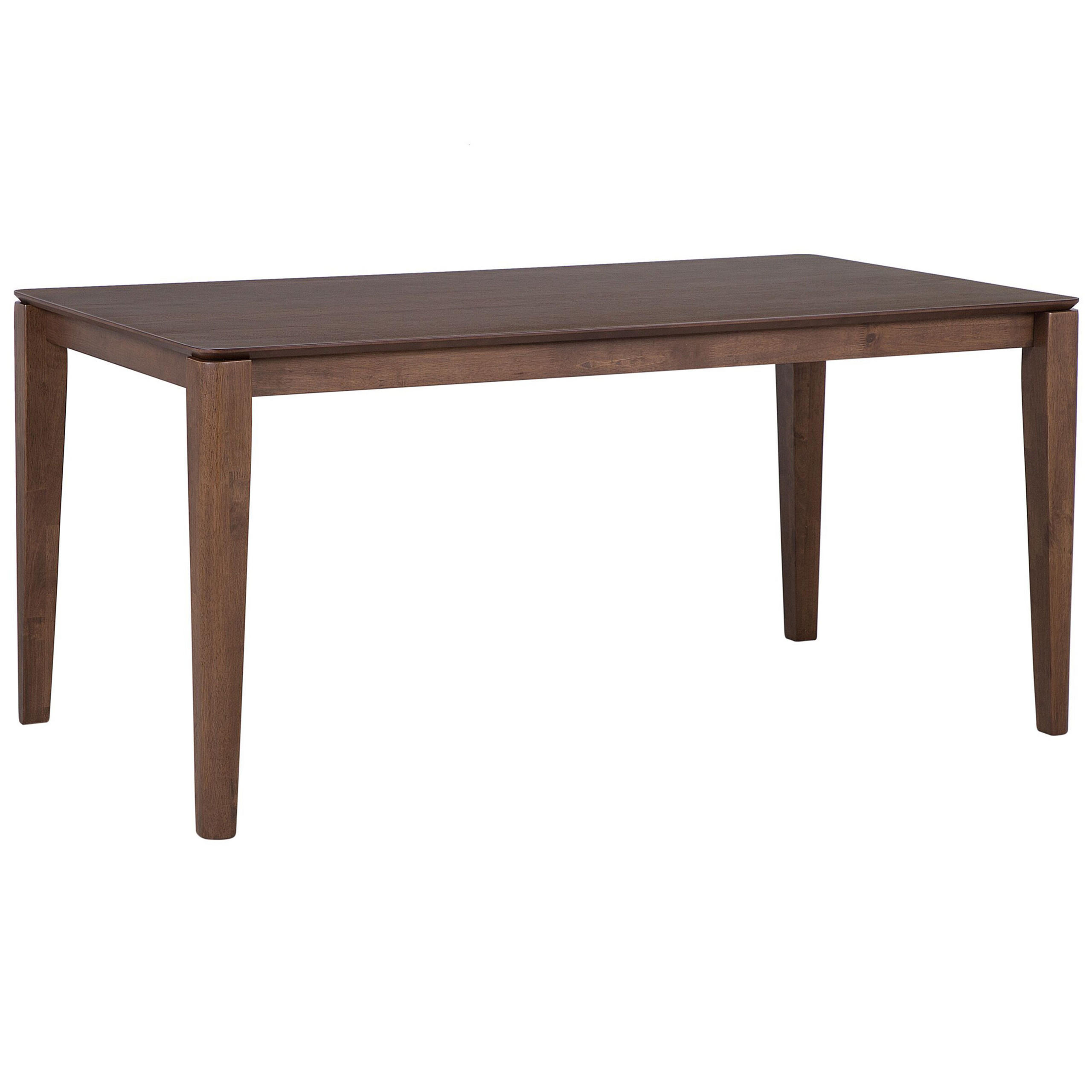 ESSTISCH 160/90/75 cm Dunkelbraun Rechteckig Lottie - Dunkelbraun, Holzwerkstoff (160/90/75cm) - Beliani
