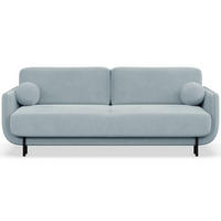 SCHLAFSOFA Ovals Hellblau - Schwarz/Hellblau, Textil/Metall (236/95/96cm) - Selsey