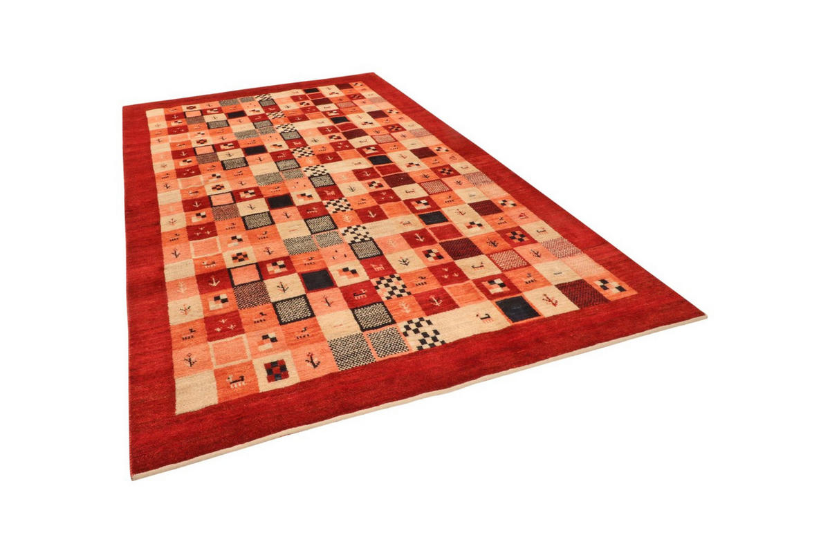 GABBEH-TEPPICH handgeknüpft Rizbaf Bunt 236/159 cm Schurwolle - Multicolor, Textil (159/236cm) - Looma
