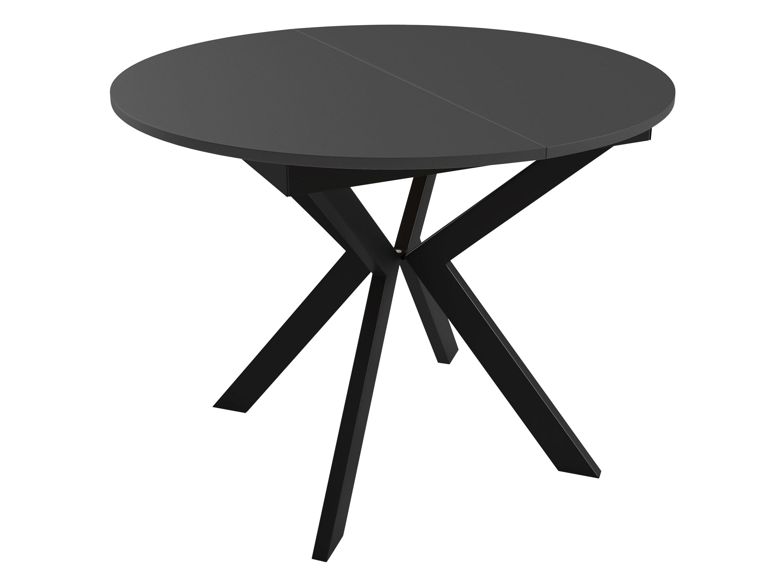 TISCH Leia 100 Ausziehbar - Schwarz, Holzwerkstoff/Metall (100/100/76cm) - MIRJAN24