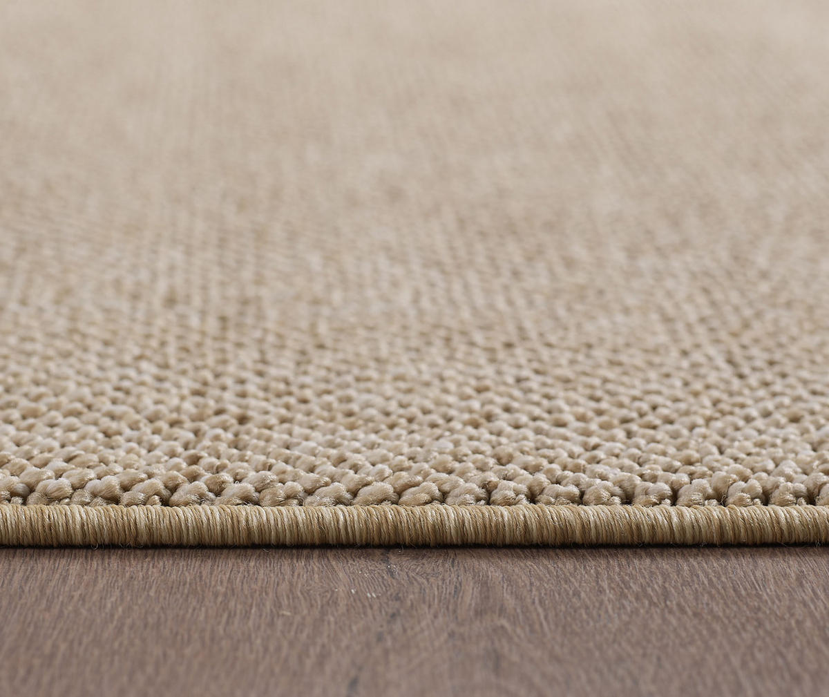 TEPPICH Kurzflor Flachgewebe Uni-Design Polypropylen Wohnzimmer Beige Rechteckig 60x100 - Beige, Textil (60/100cm) - KADIMA DESIGN