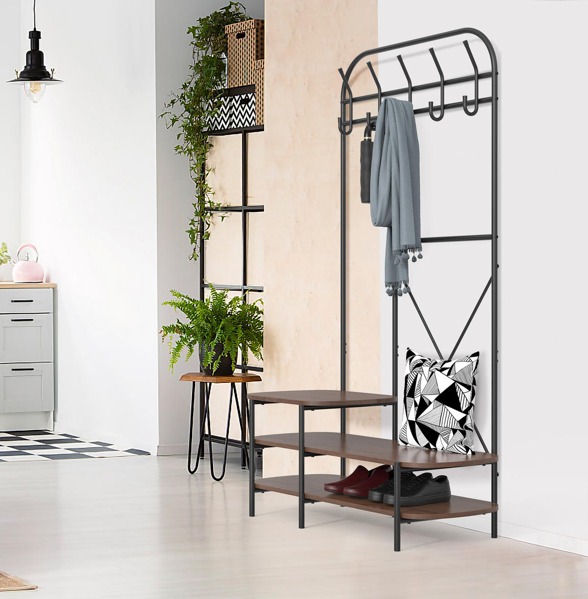 GARDEROBE Metall Braun - Braun, Metall (100/165/40cm) - Nordlys