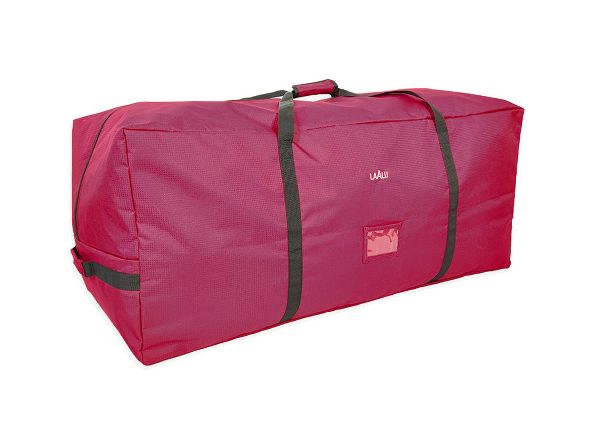 AUFBEWAHRUNGSTASCHE premium für Weihnachtsbaum, 120 × 50 × 50 cm, mit Reißverschluss, Schultergurt - Rot, Textil (50cm) - LAALU