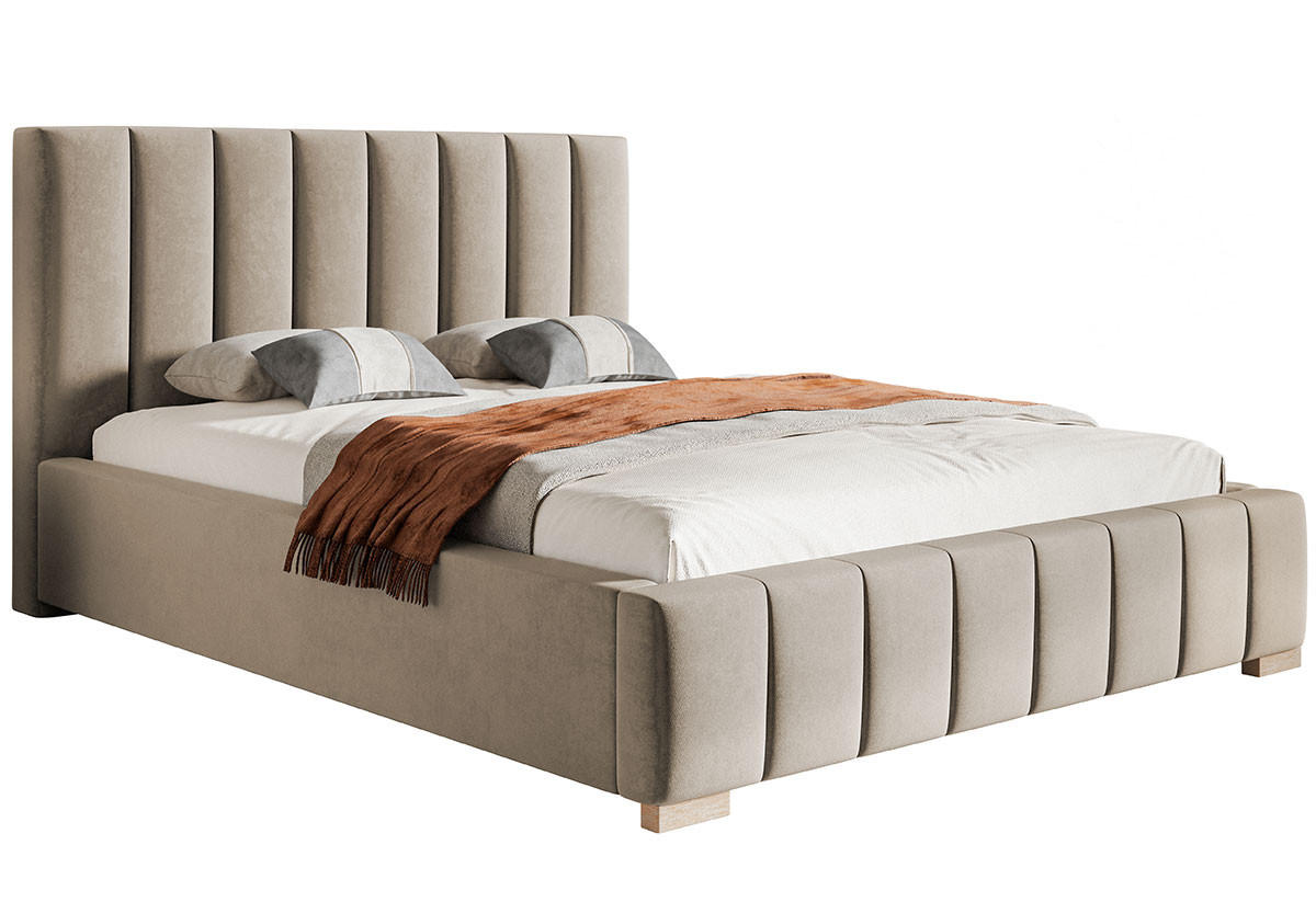 BETT Beige BEN 10 Mit Bettkasten 180x200 cm - Beige, Textil (180/200cm) - Sepro Meble