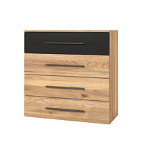 KOMMODE BETTINA 91/92/40 cm mit 4 Schubladen Eichefarben - Eichefarben, Holzwerkstoff (91/92/40cm) - MASSENO