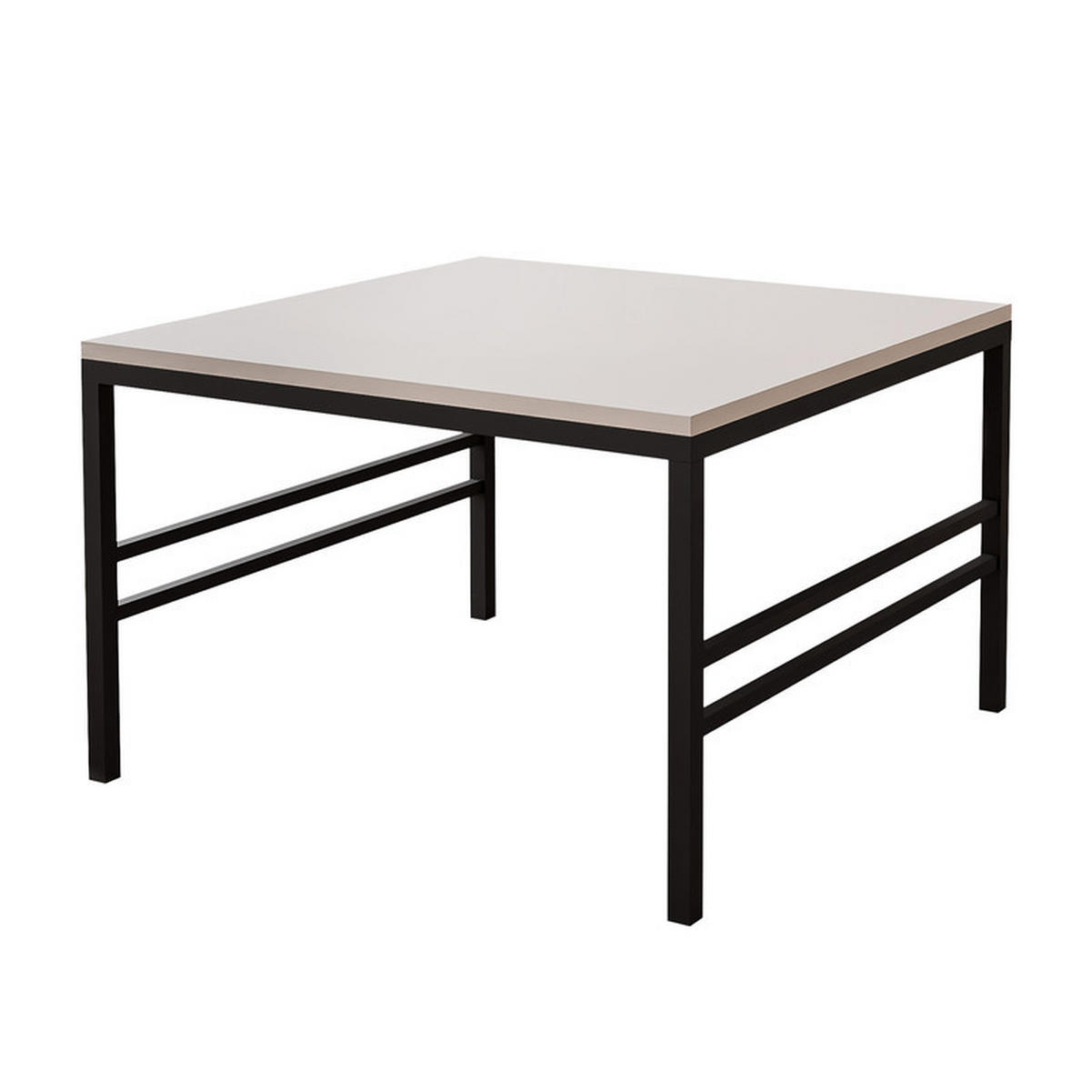 COUCHTISCH FORMA 60/60 cm Quadrat, Schwarz / Kaschmir - Kaschmir/Schwarz, Metall (60/60/40cm) - Idohome