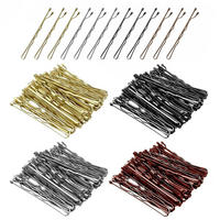 HAARNADELN 200 Stück Set Wellenform 5 cm Metall mehrfarbig - Multicolor, Metall (6/2/9cm)
