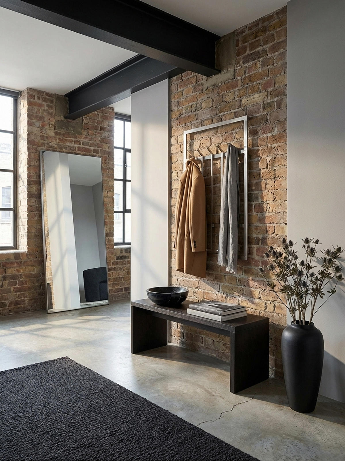 WANDGARDEROBE Metall Silber Modern 60x100x7,5 cm schlichtes Design - Silberfarben, Metall (60/100/8cm) - KADIMA DESIGN