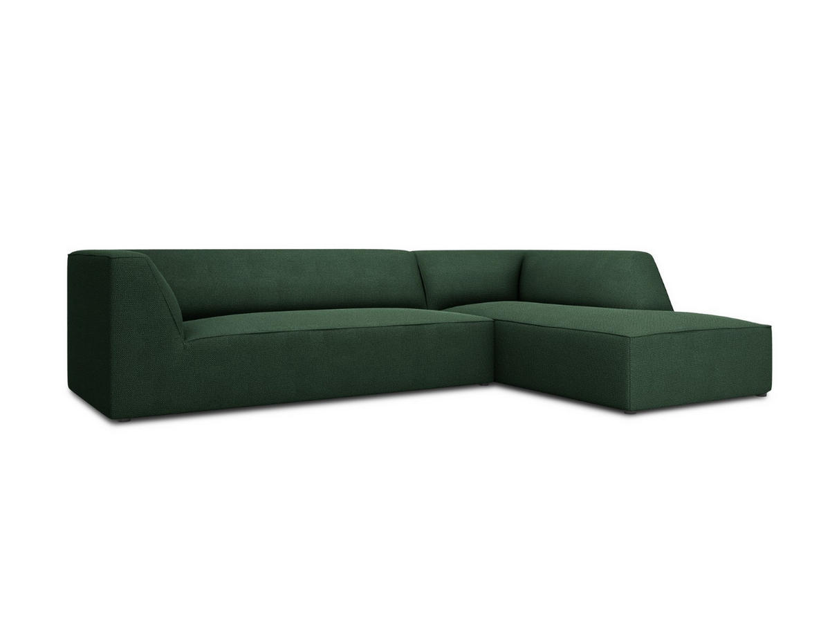 ECKSOFA rechts Ruby aus strukturiertem Stoff grün 4 Sitzplätze - Grün, Textil (180/273cm) - Micadoni