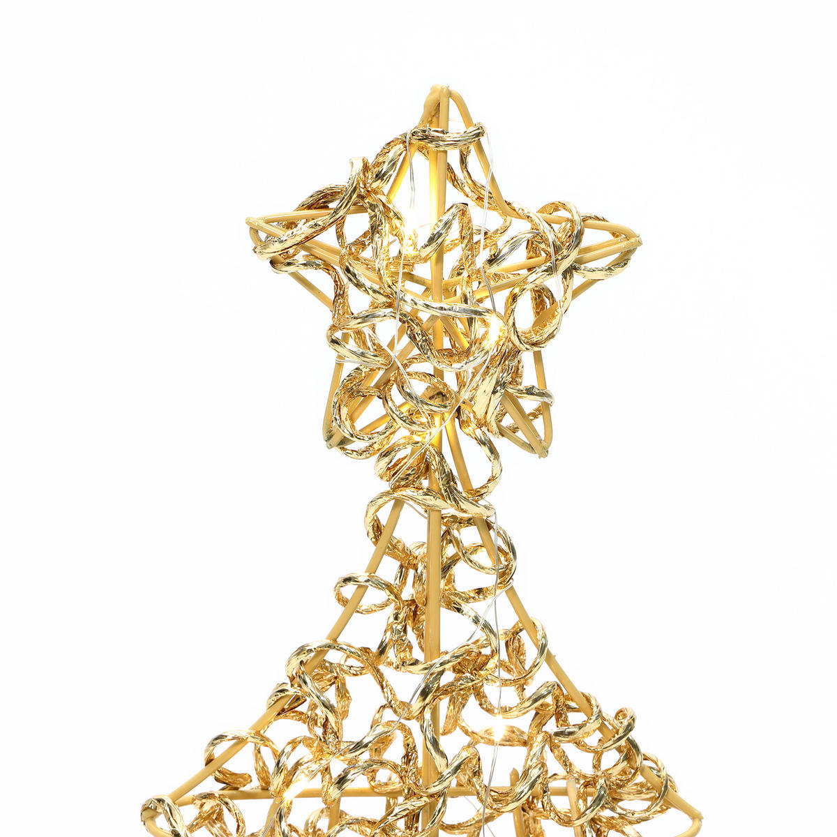 WEIHNACHTSBAUM HTHD0237 - Goldfarben, Kunststoff/Metall (13/55/37cm) - Hometopia