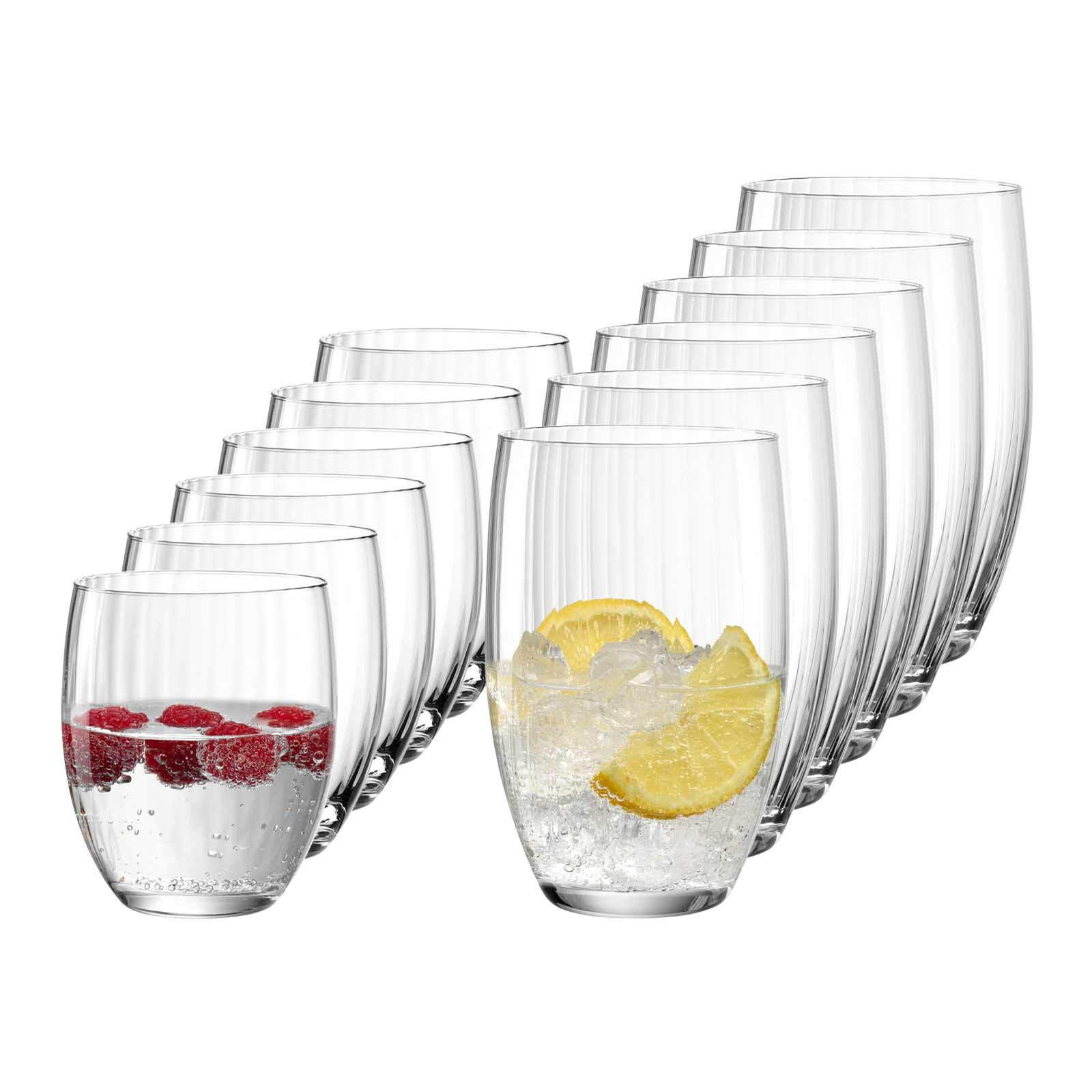 TRINKGLÄSER Poesia transparent 380 ml & 460 ml 12er Set - Transparent, Glas (0.84L) - Leonardo Living