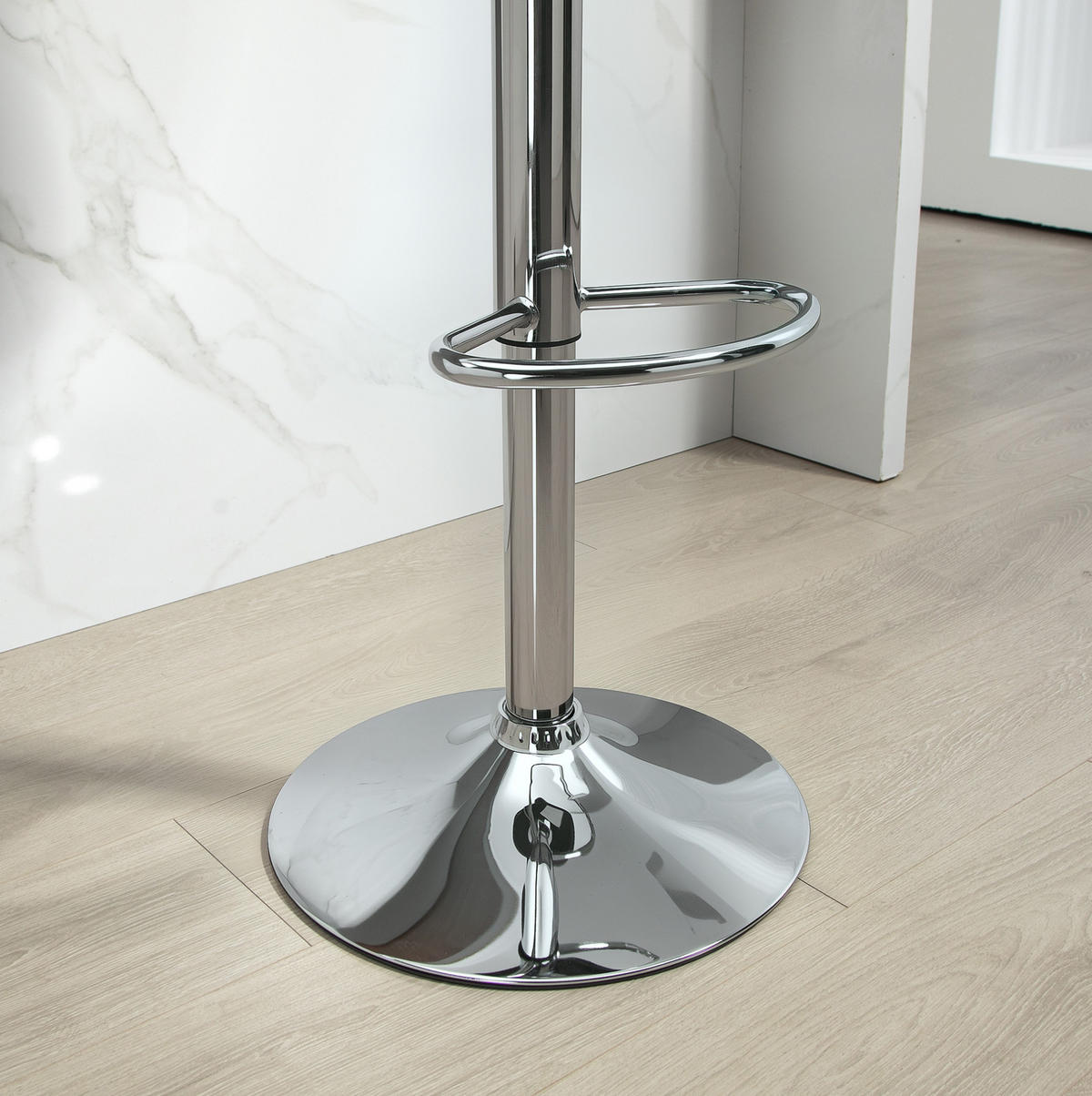BARHOCKER 2er-Set Schwarz höhenverstellbar und drehbar - Schwarz, Metall (38/104/42cm) - MIVRAY