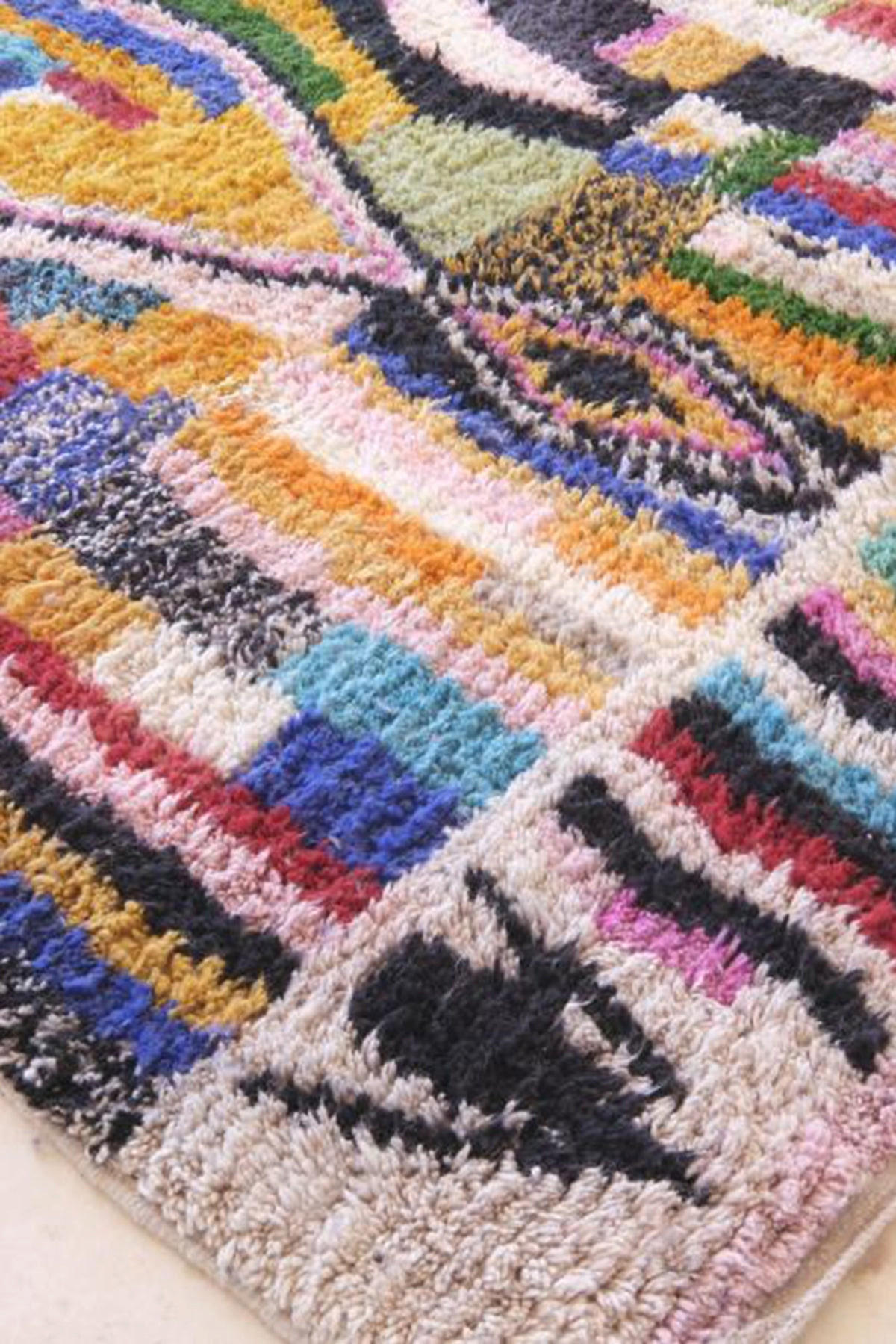 BERBERTEPPICH aus Marokko aus reiner Wolle mehrfarbig - Multicolor, Naturmaterialien (195/301cm) - AFK Living