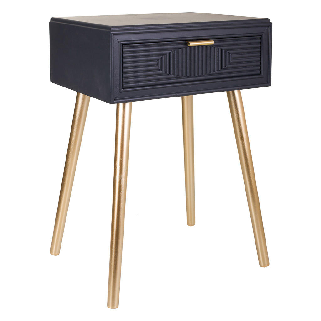 NACHTTISCH aus Holz, grau, 47x39x67cm - Grau, Holzwerkstoff (47/67/39cm) - Wanderlust