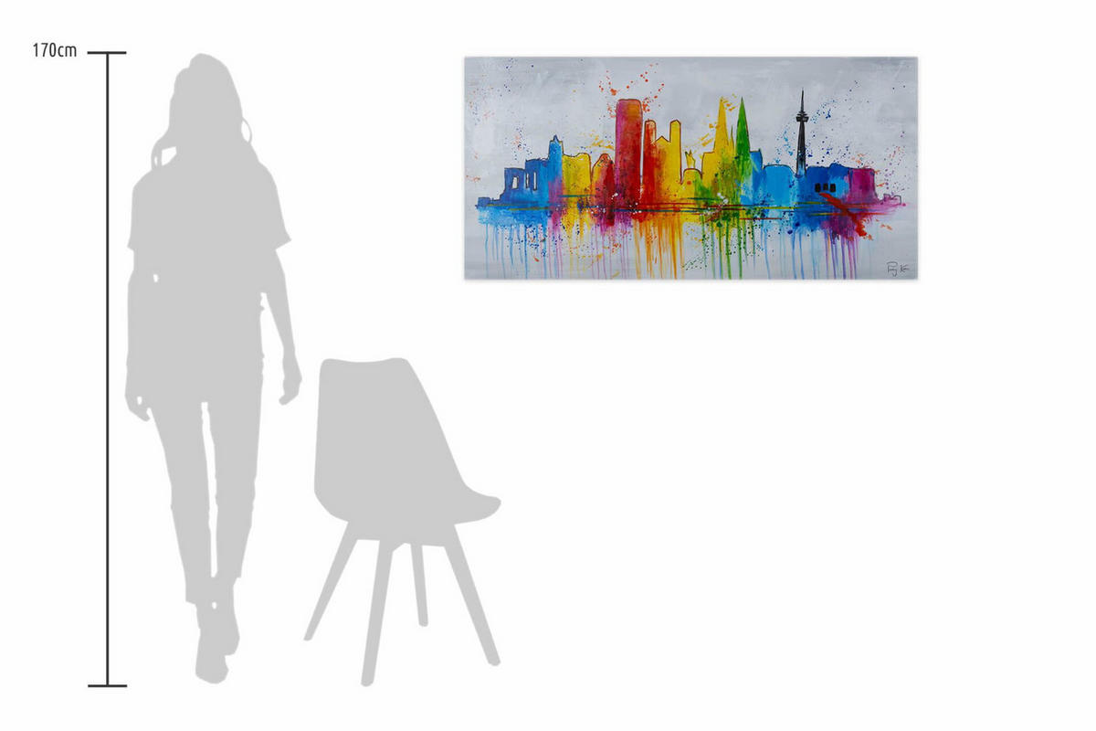 ACRYLBILD HANDGEMALT 120/60 cm - Multicolor, Holz/Textil (120/60cm) - KUNSTLOFT