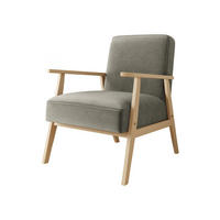 SESSEL Retro - Naturfarben/Grau, Holz/Textil (59/76/67cm) - MIRJAN24