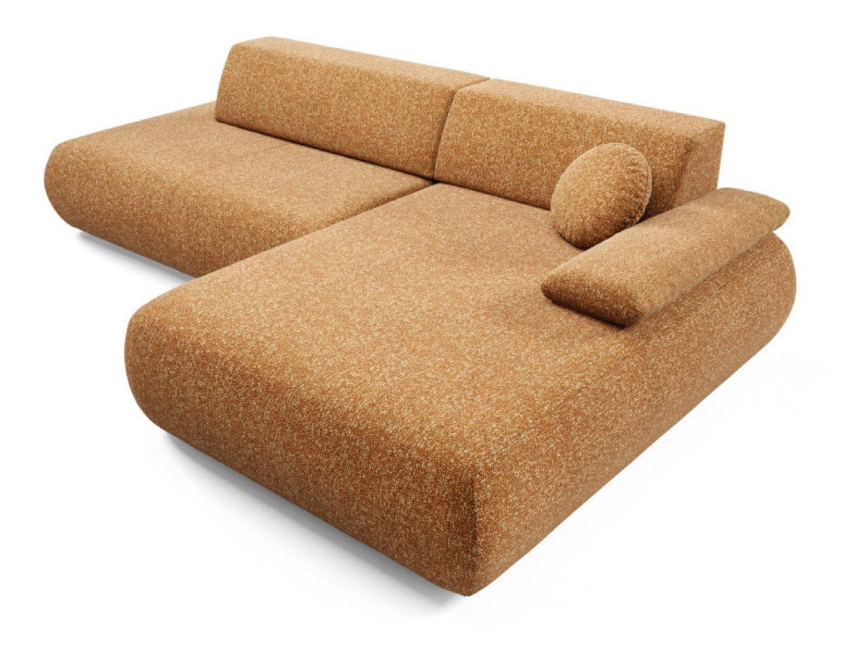 ECKSOFA Orange PENTI Ausziehbar Mit Bettkasten Rechts - Orange, Textil (173.5/286cm) - Sepro Meble