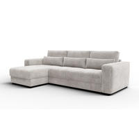 ECKSOFA OLI 4-Sitzer links, perlweiß - Weiß, Holz/Textil (295/172cm) - Courtois Laville