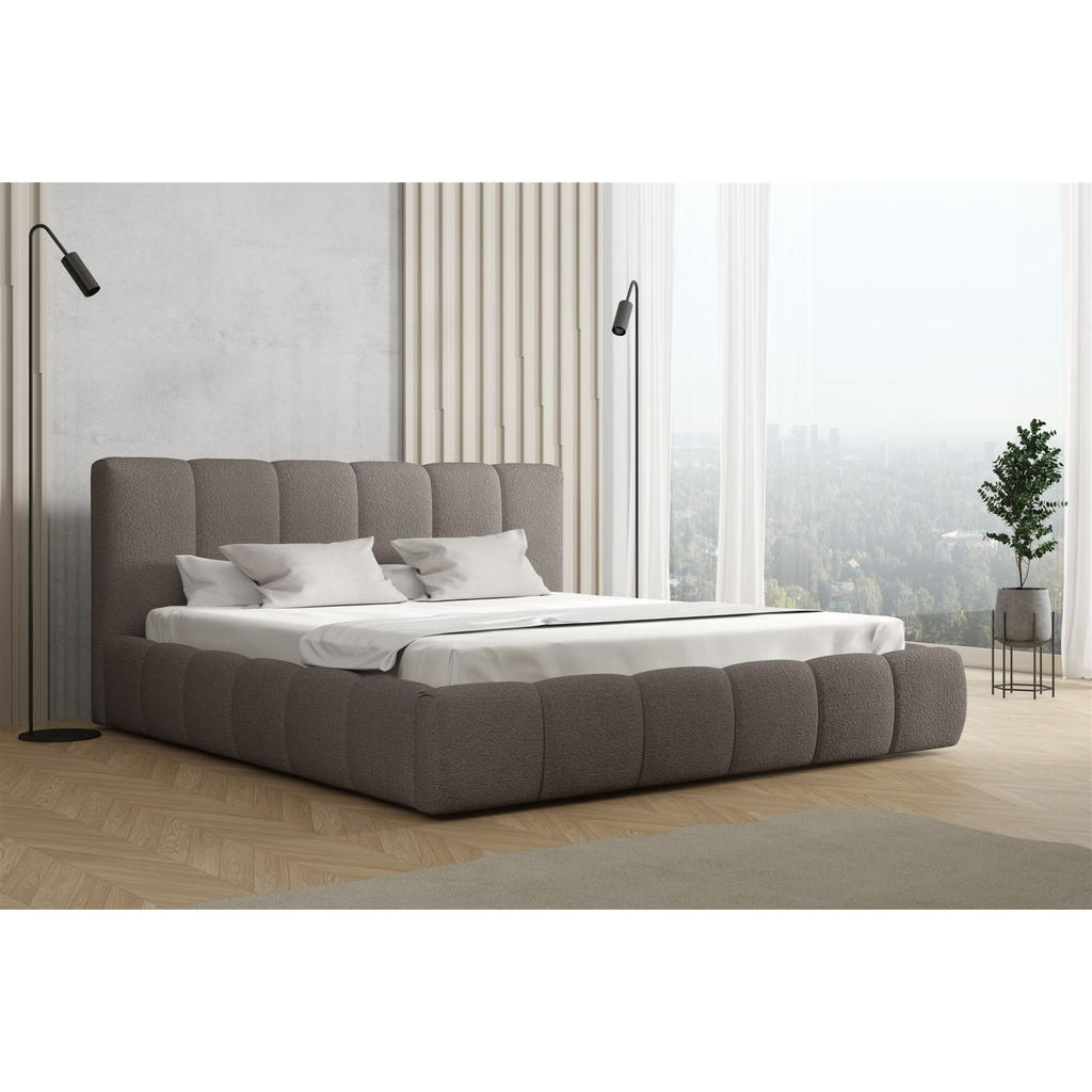 Thumbnail - Fun Möbel Polsterbett, Grau, Textil, 160x200 cm, Schlafzimmer, Betten, Polsterbetten