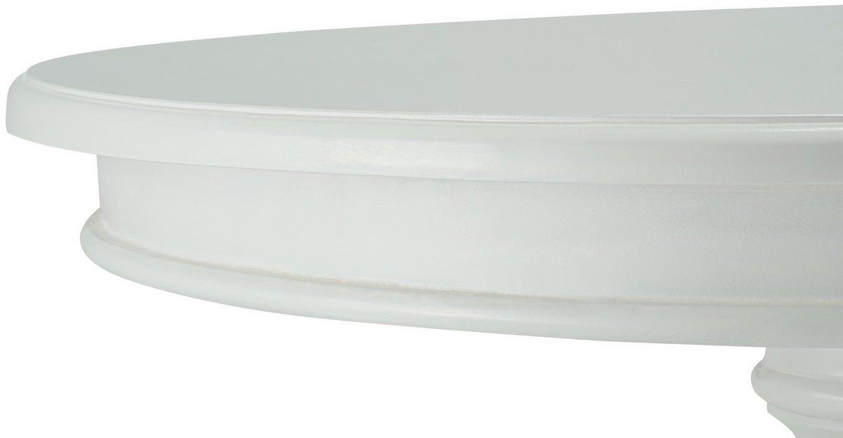 BEISTELLTISCH rund 70 cm Holz Antik Weiß - Braun/Weiß, Holz (70/70/76cm) - CLP