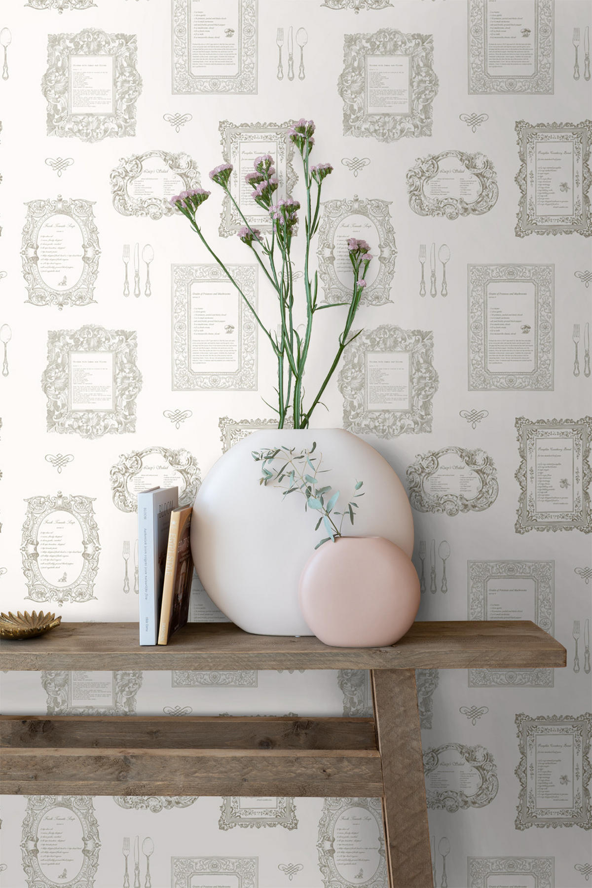 TAPETE Rezepte 53 cm x 10.05 m - Beige, Papier (53/1000cm) - ESTAhome