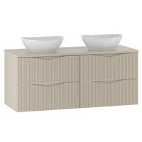 DOPPELWASCHTISCH 120.6cm Tao Kaschmir - Beige, Holzwerkstoff (120.6/50/45.8cm) - Petits-meubles
