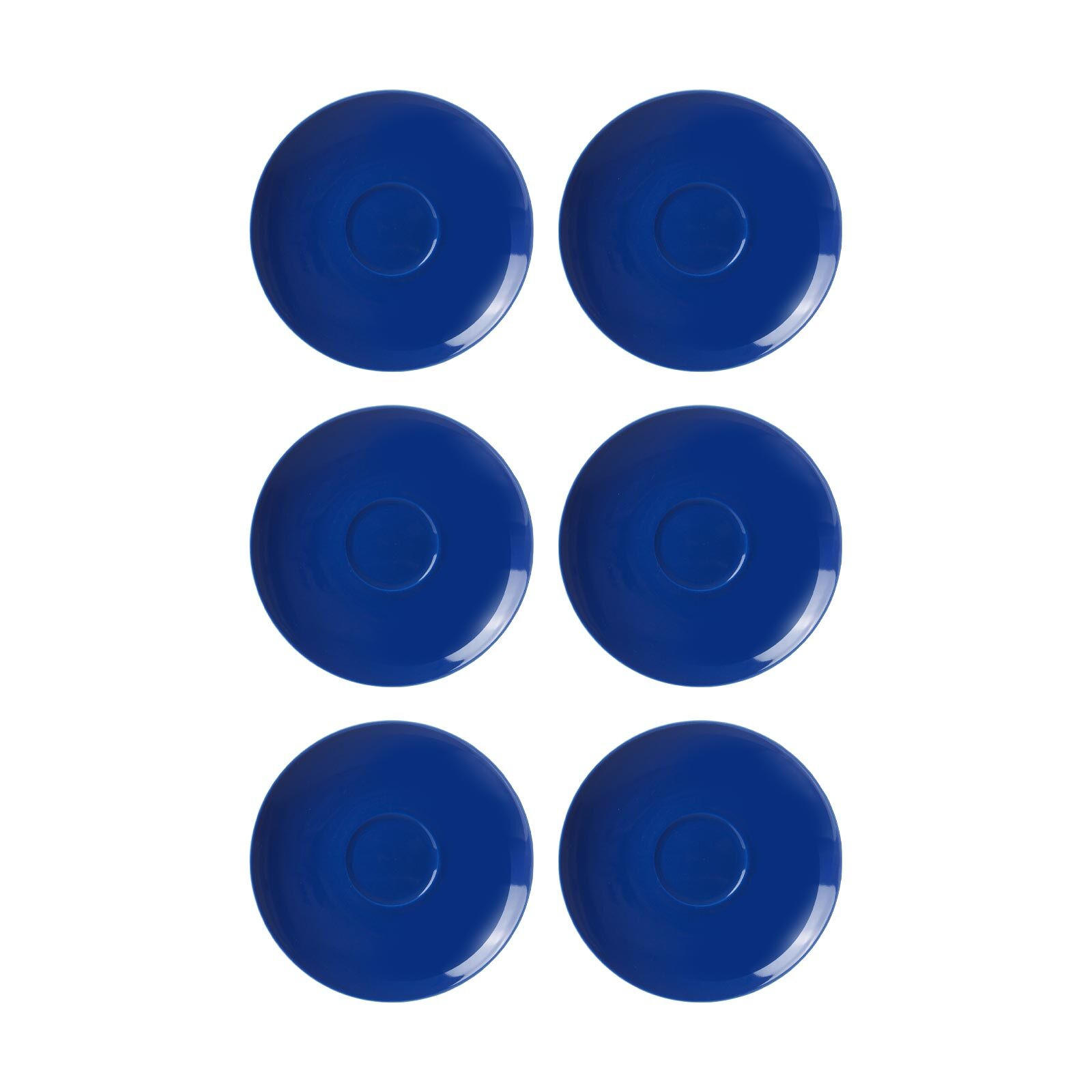 KAFFEEUNTERTASSEN Doppio Indigo Blau ø 16 cm 6er Set - Blau, Keramik (16cm) - Ritzenhoff Breker