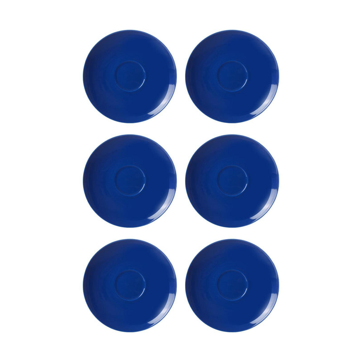 KAFFEEUNTERTASSEN Doppio Indigo Blau ø 16 cm 6er Set - Blau, Keramik (16cm) - Ritzenhoff Breker