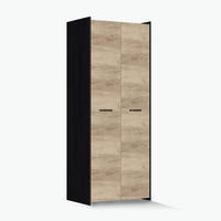KLEIDERSCHRANK MOKKA 2D 80 cm, 80/202/52, 2-türig, Country Eiche Grau - Eichefarben, Holzwerkstoff (80/202/52cm) - imoebel24